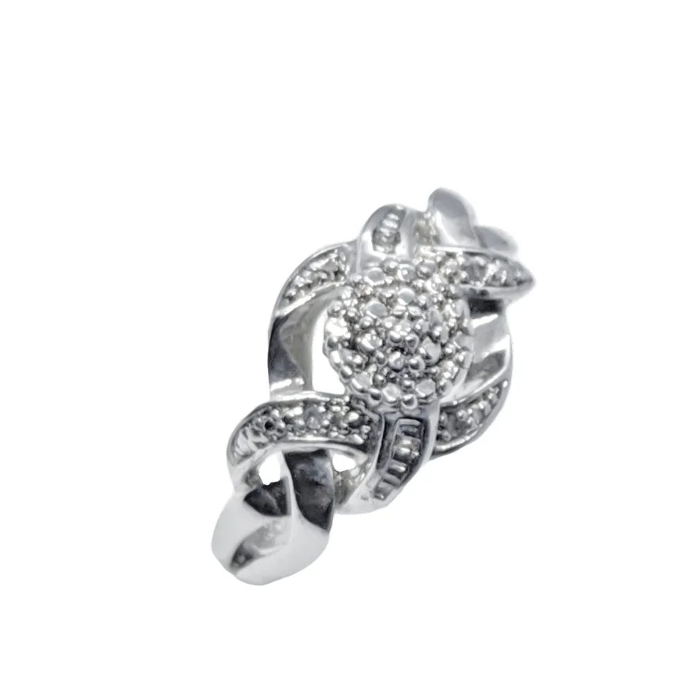White Gold Plated Ring with MALEE Diamonds